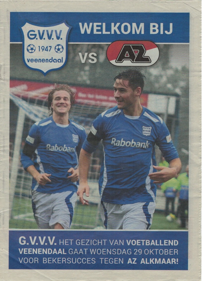 AZ Programma 29-okt-2014 GVVV uit beker